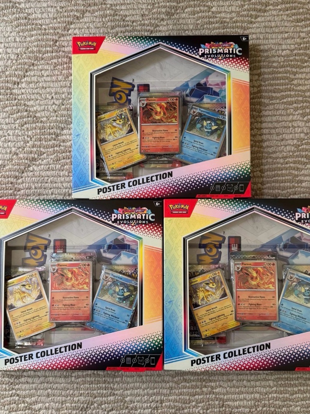 Pokemon Prismatic Evolutions - Poster Collection - Factory Sealed Lot Of 3